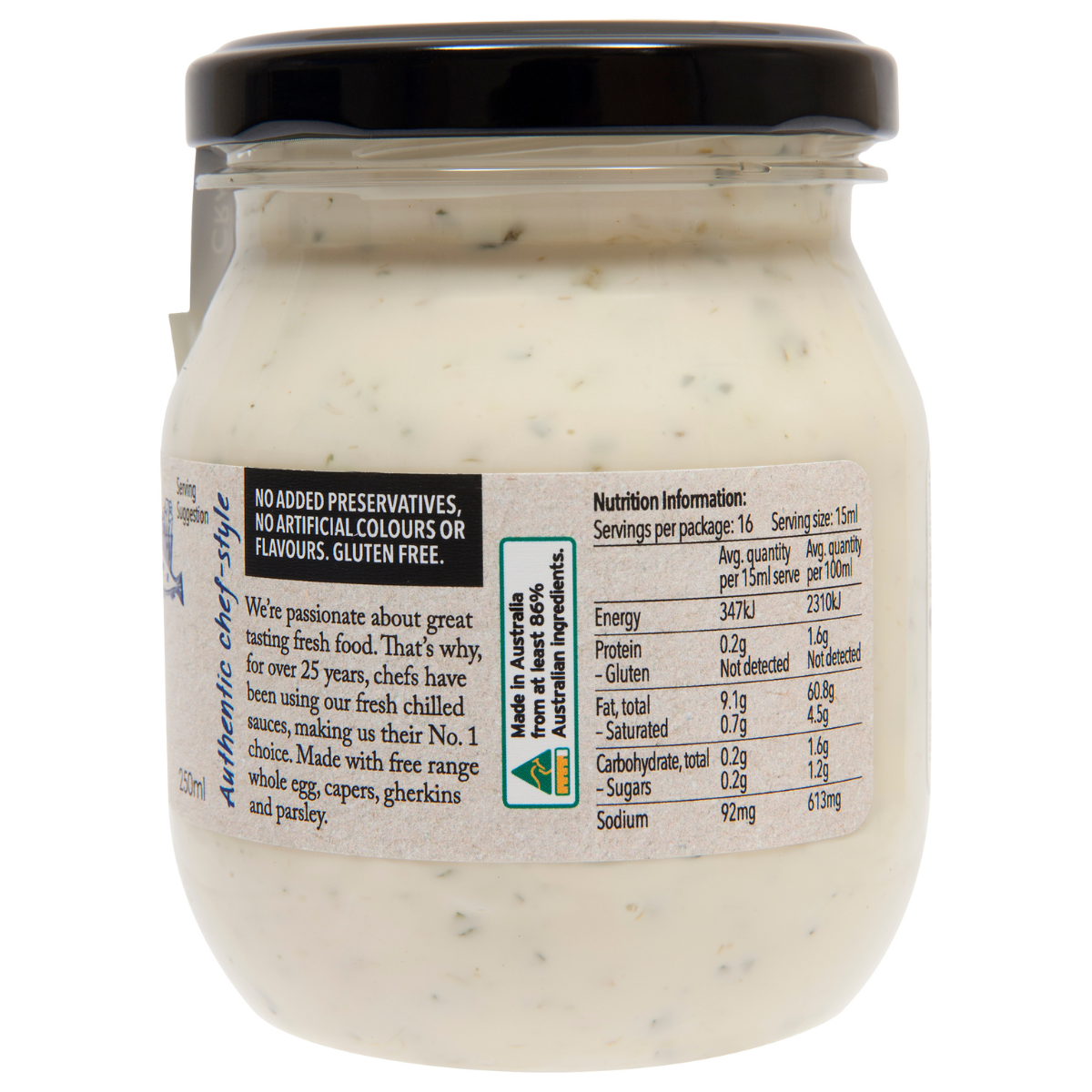 Birch and Waite Rich Tartare Seafood Sauce 250ml