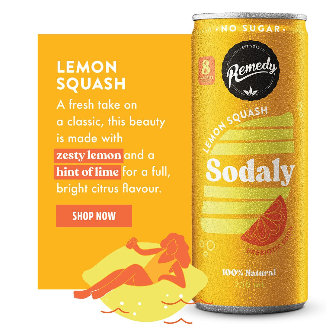 Remedy Sodaly Lemon Squash 4x250mL