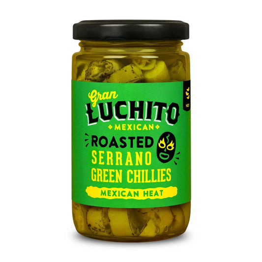 Gran Luchito Roasted Serrano Green Chillies 215g