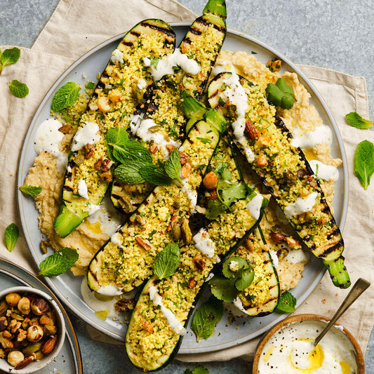 Imperfect Stuffed Zucchini - with Herbed Couscous and Mixed Nuts | Harris Farm Online