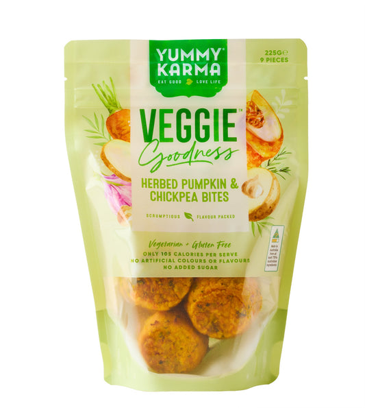 Yummy Karma Herbed Pumpkin and Chickpea Bites 225g