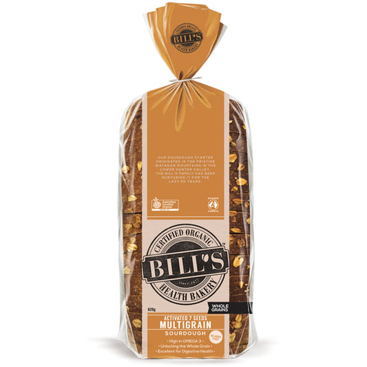 Bills Organic Activated 7 Seeds Multigrain Sourdough 620g