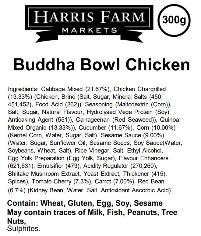 Harris Farm Salad Buddha Bowl Chicken 300g