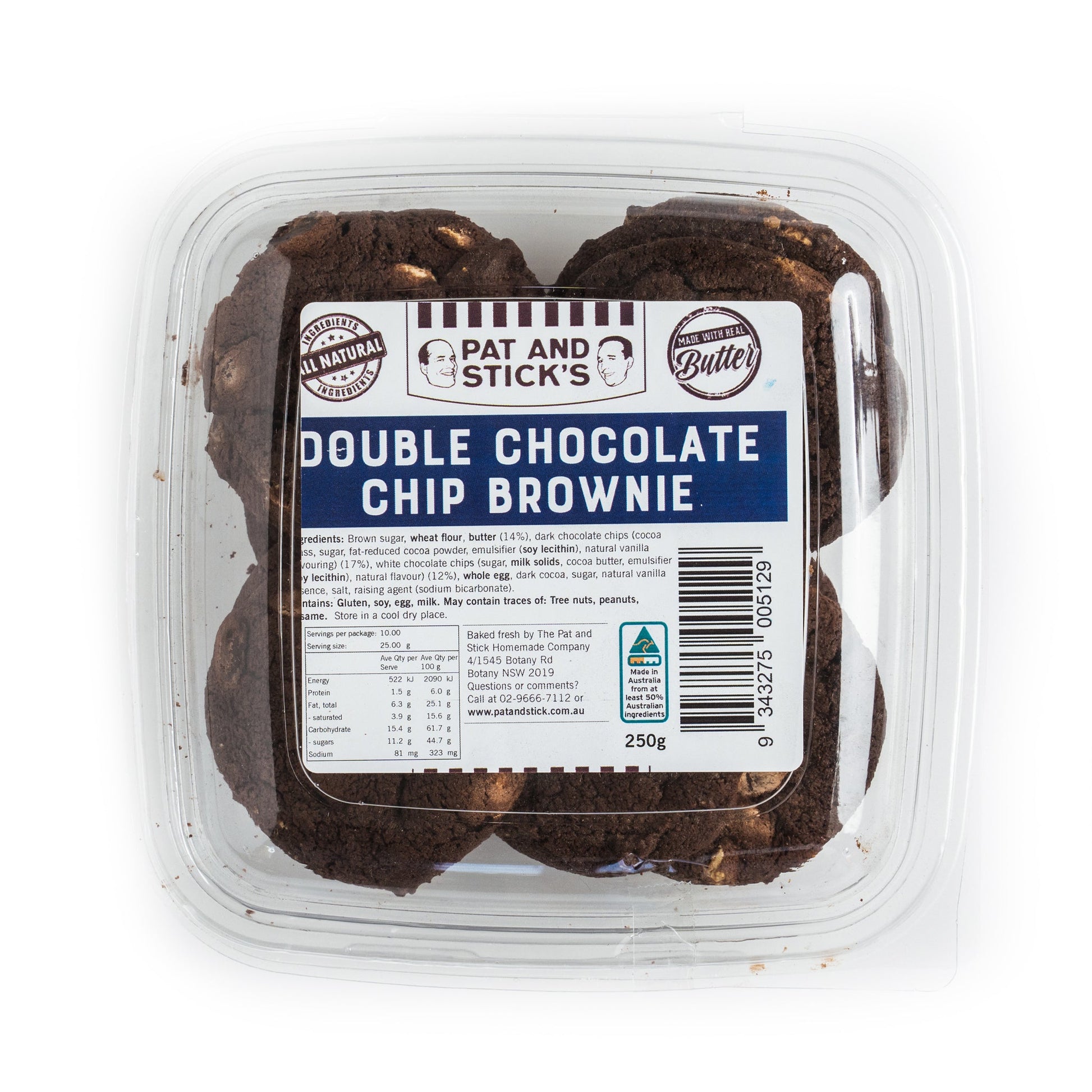 Pat and Stick's Double Chocolate Chip Brownie Cookies | Harris Farm Online