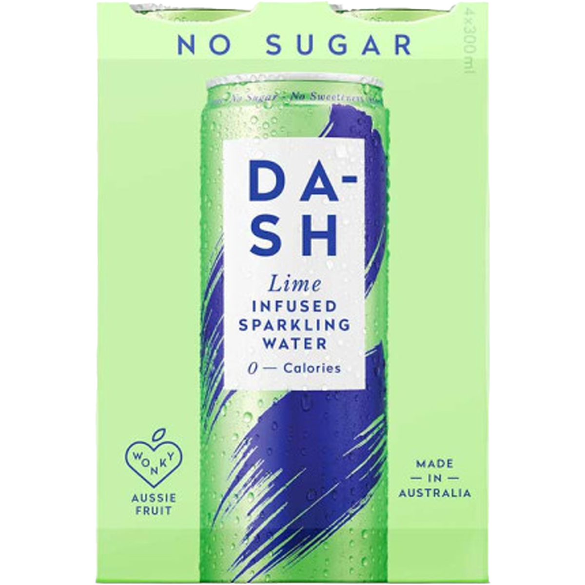 Dash Water Sparkling Water Lime Infused 4x300ml