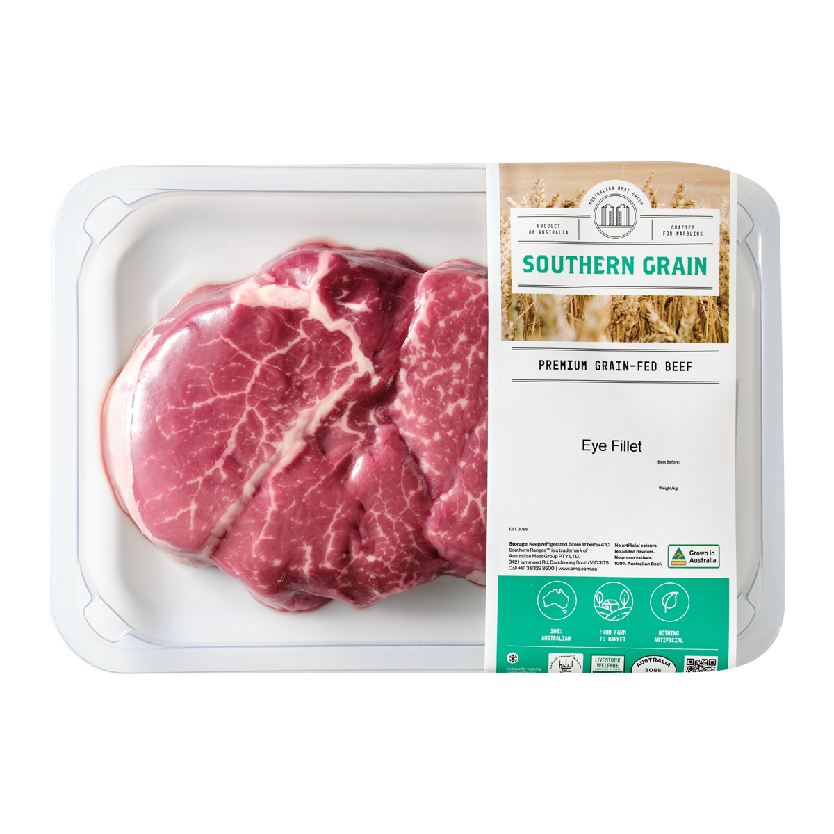 Southern Grain Premium Grain Fed Beef MB2 Eye Fillet Steak 300-450g