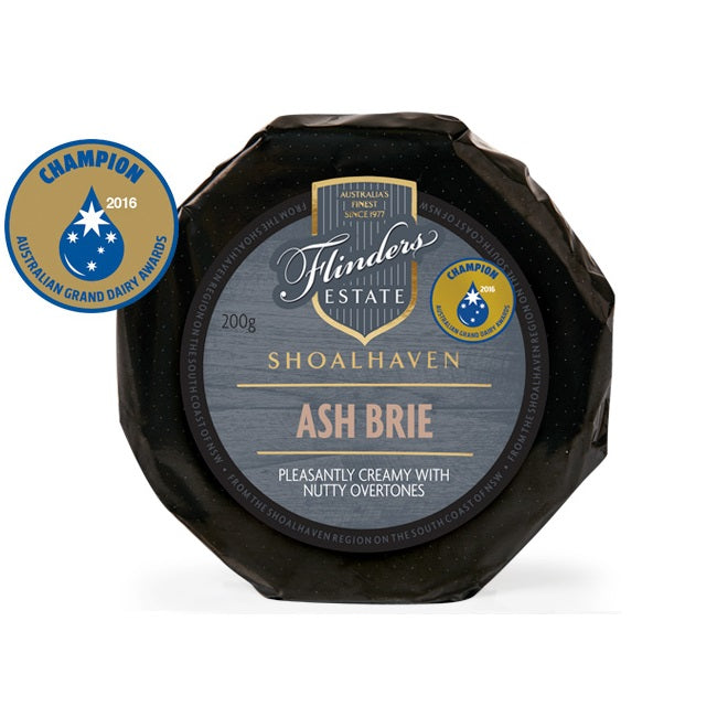 Flinders Estate Shoalhaven Ash Brie Cheese 200g