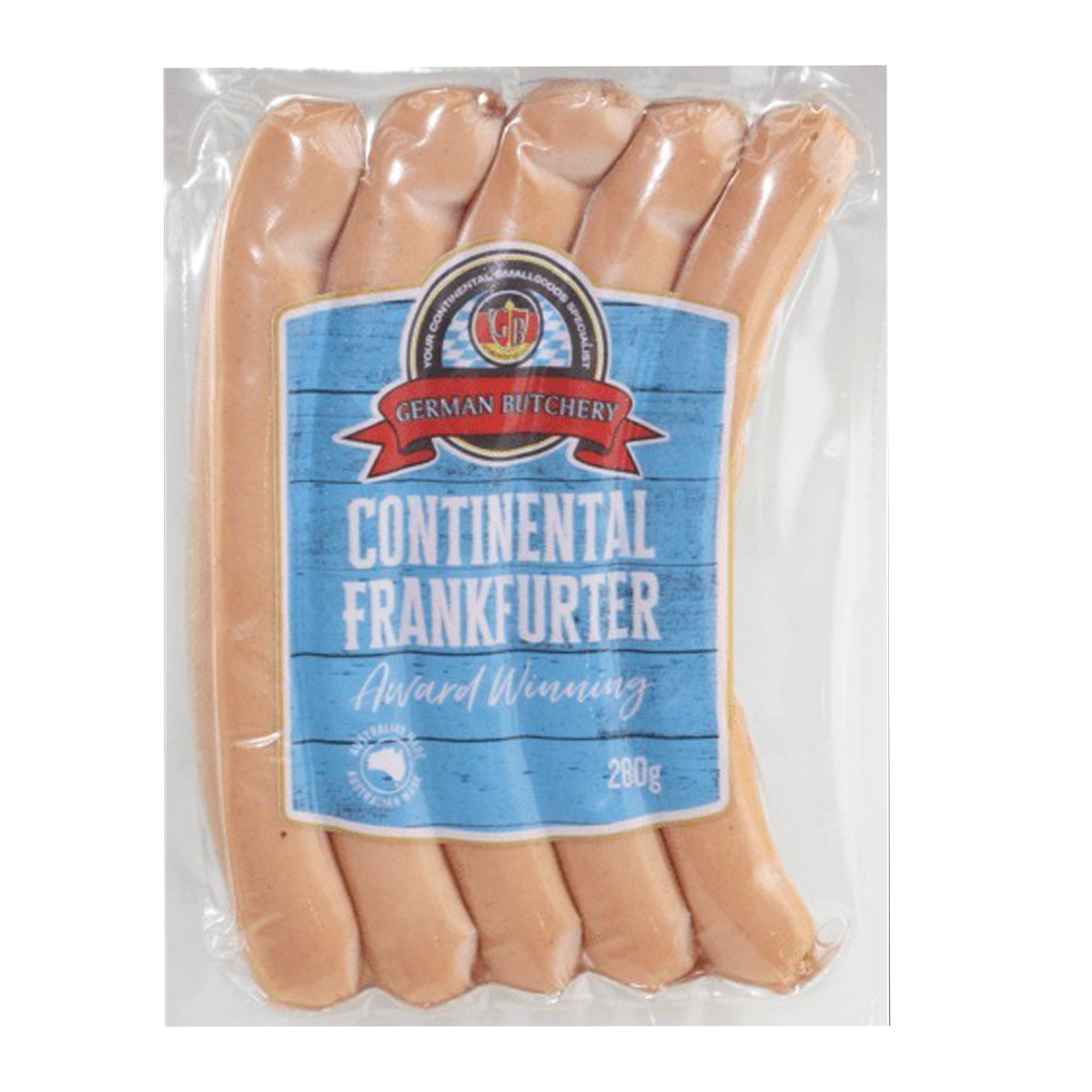 German Butchery Continental Frankfurter x5 280g