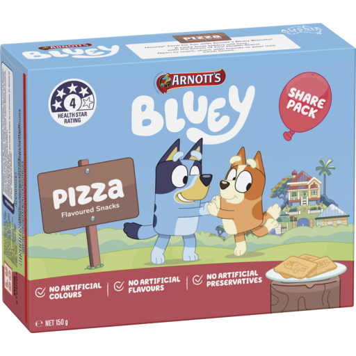 Arnotts Bluey Pizza Crackers 150g