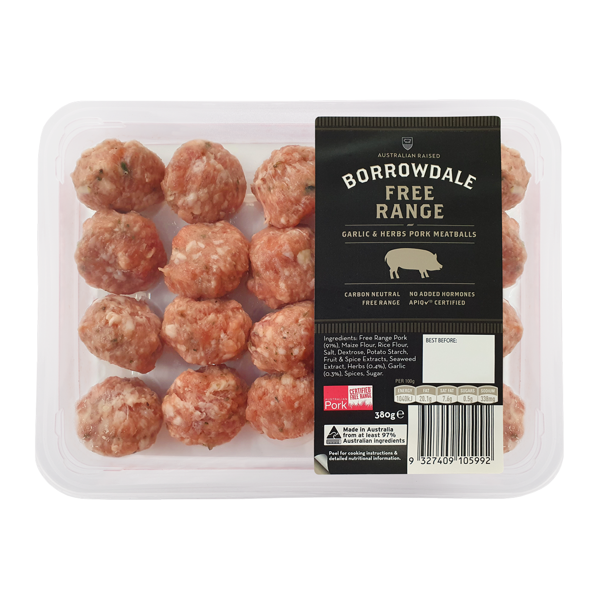 Borrowdale Pork Meatballs 380g