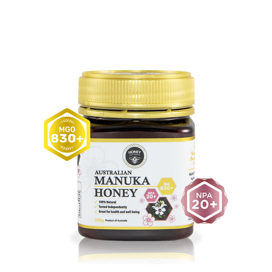 Honey Australia Manuka Honey MG 830+ NPA 20+250g