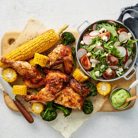 Lemon Garlic Chicken - with Radish and Avo Salad