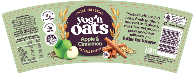 Yog'n Oats Apple and Cinnamon 150g