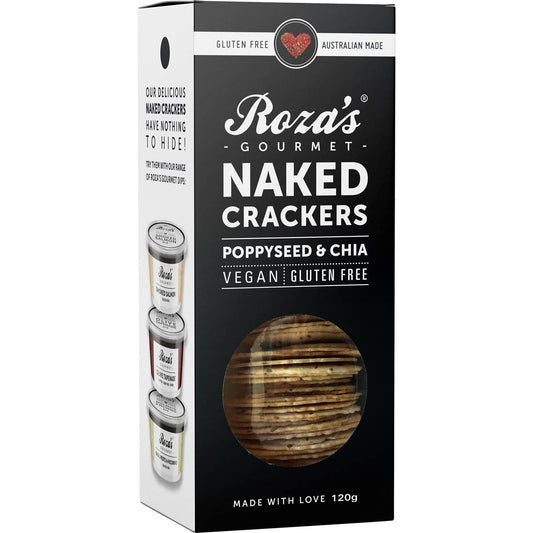 Rozas Gourmet Crackers Poppyseed and Chia 120g