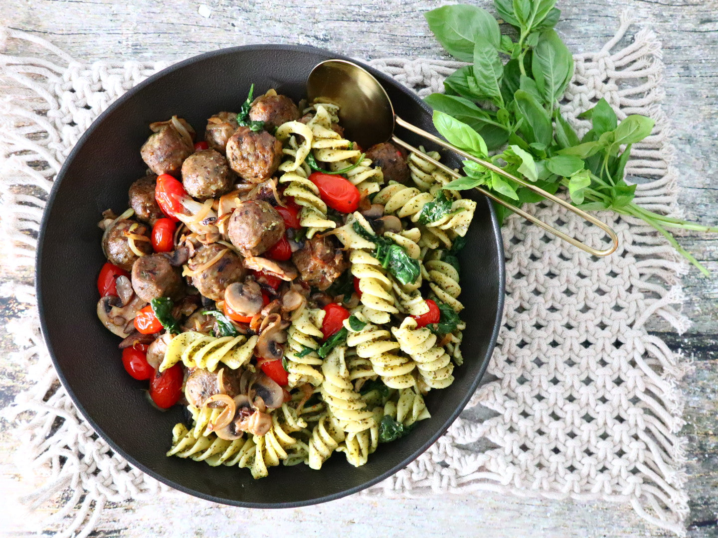 Mushroom Pesto Vegan Pasta | Harris Farm Online